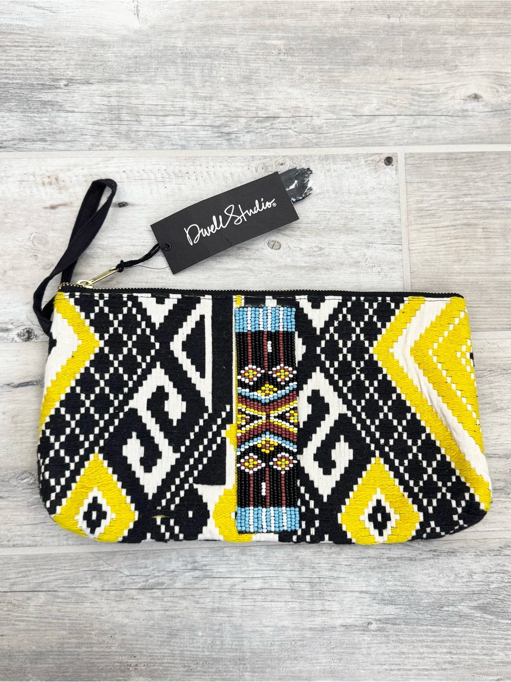 Dwell Studio Southwestern Beaded Fabric Clutch Bag